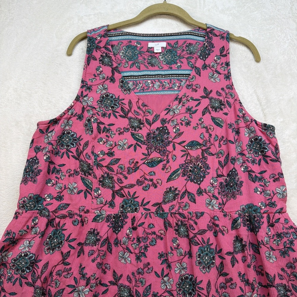 J. Jill Pink Floral Maxi Dress - Picture 1 of 10